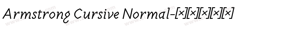 Armstrong Cursive Normal字体转换